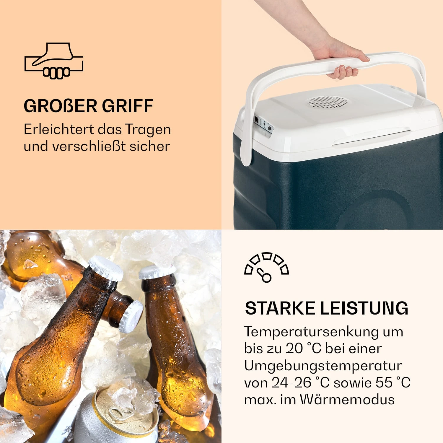 BeerBelly 29 Elektrische Kühlbox Kalt & Warm USB-Port ECO-Modus – Bild 5