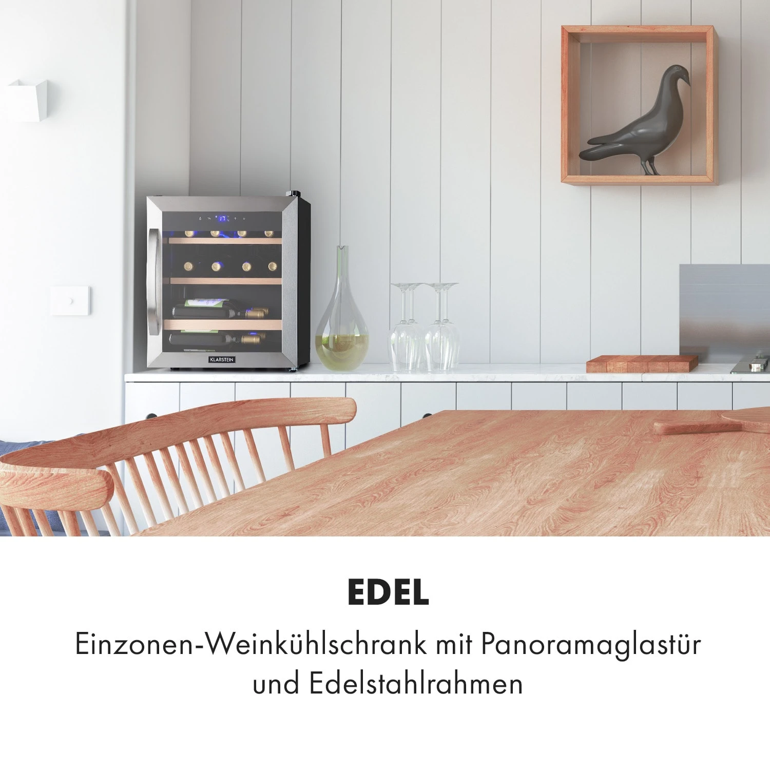 Vinamour 12 Uno Weinkühlschrank 12Fl./46l 4-18°C 40dB – Bild 2