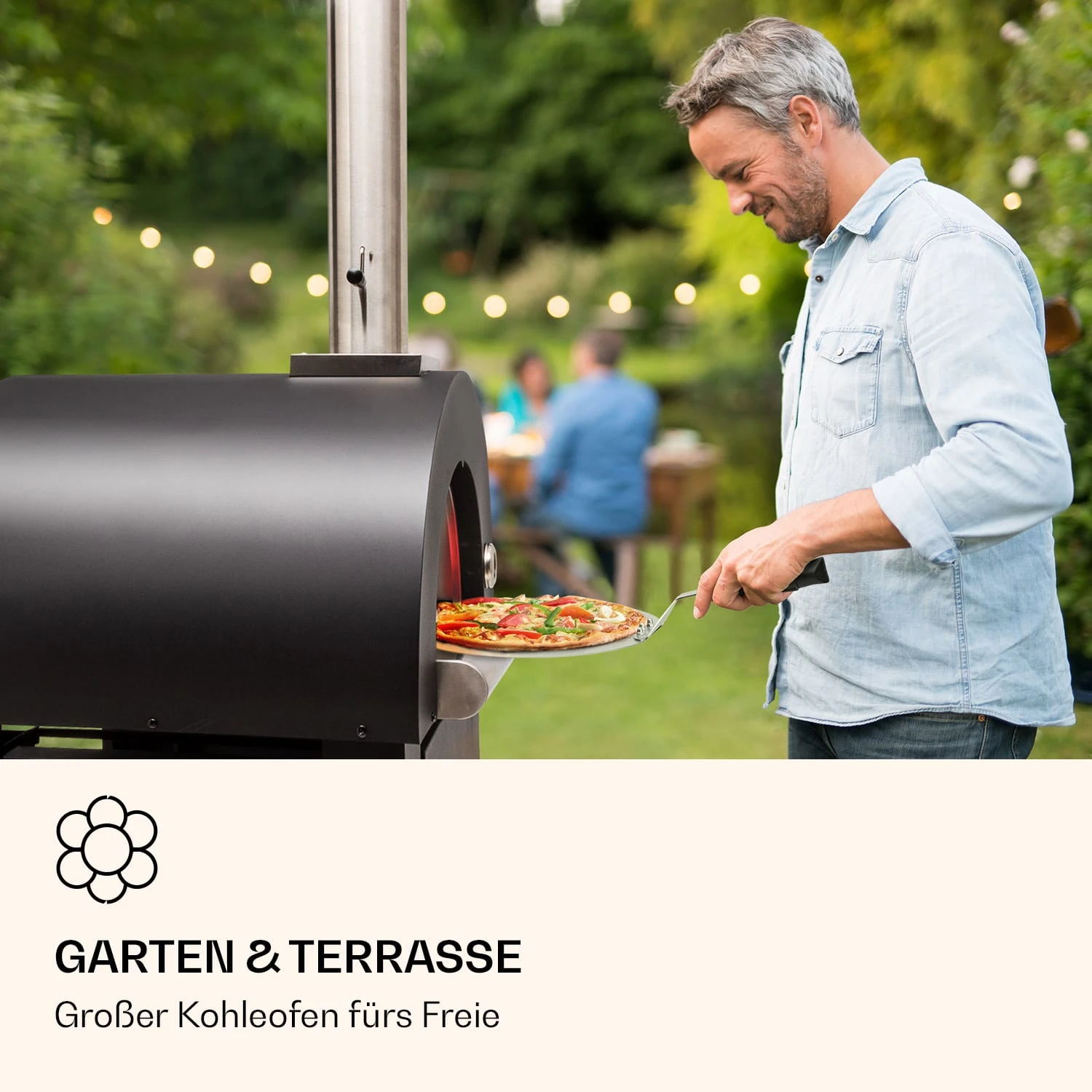 Diavolo Napoletana Pizzaofen Holzofen Rostfreier Edelstahl – Bild 2