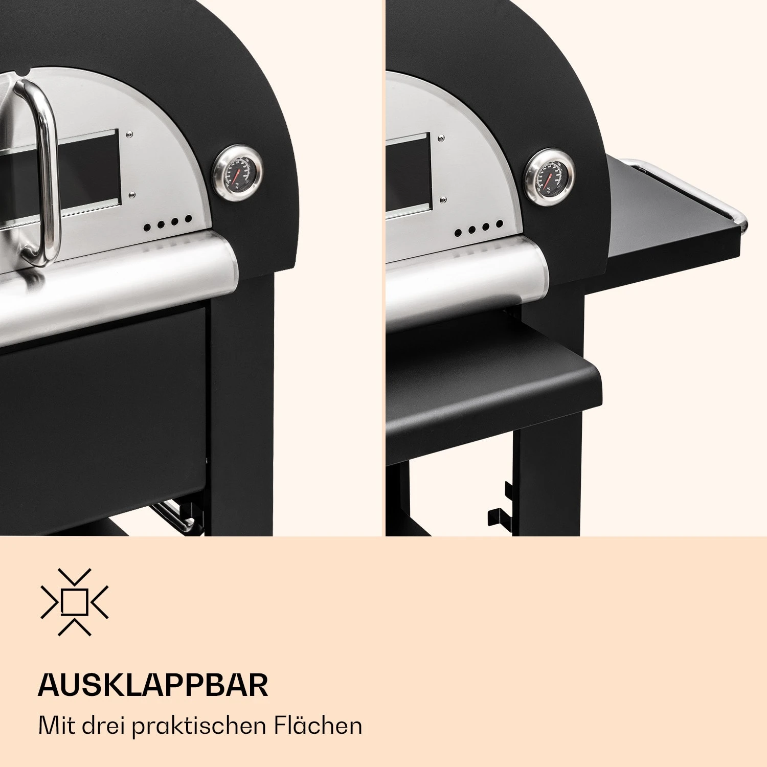 Diavolo Napoletana Pizzaofen Holzofen Rostfreier Edelstahl – Bild 5