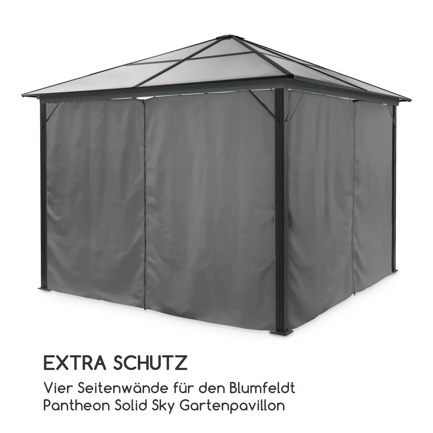 Pantheon Solid Sky Pavillon-Seitenwände 3x3 4 Stück 140g/m² – Bild 3