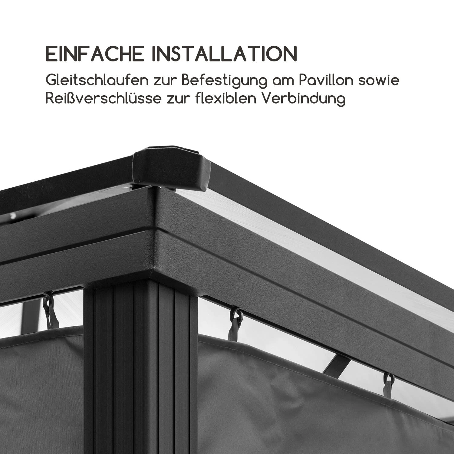 Pantheon Solid Sky Pavillon-Seitenwände 3x3 4 Stück 140g/m² – Bild 4