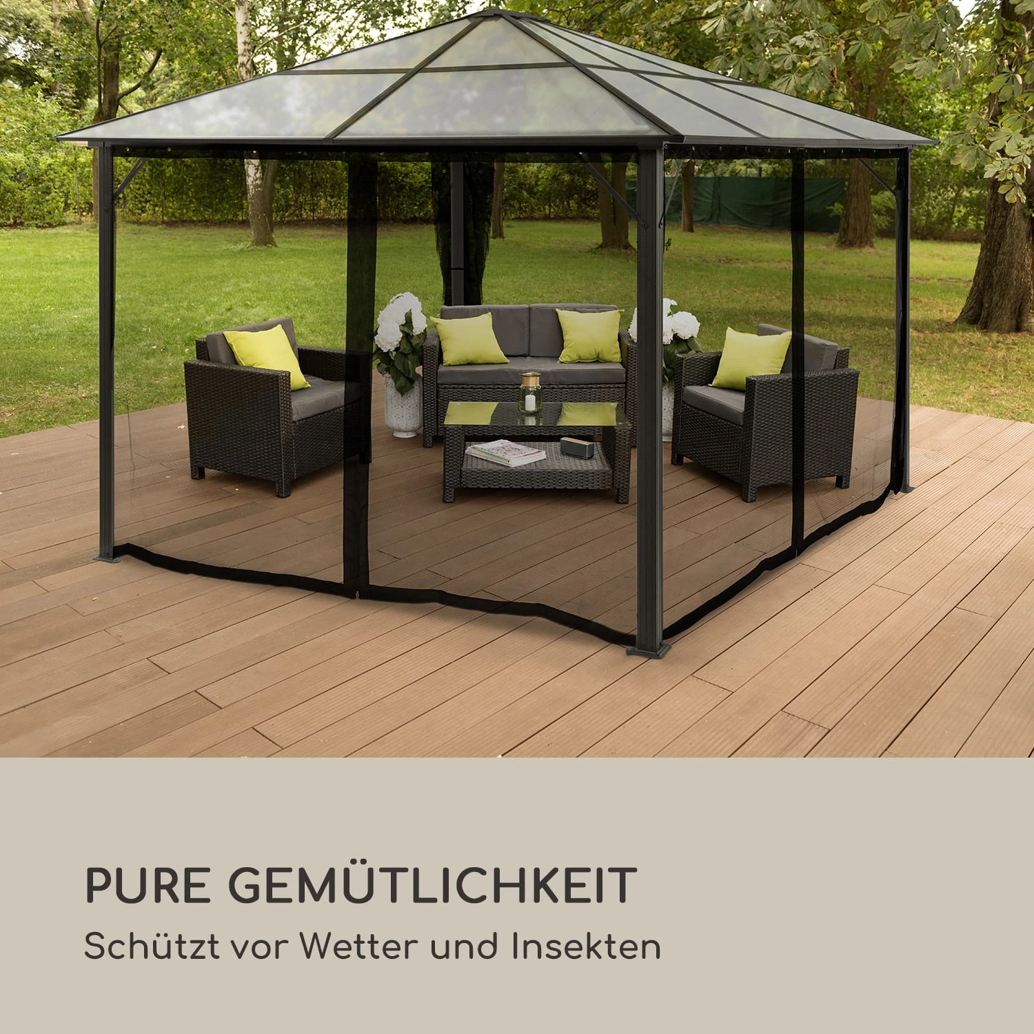 Pantheon Solid Sky Ambient Solar Seitenwände 3x4m Moskito – Bild 2