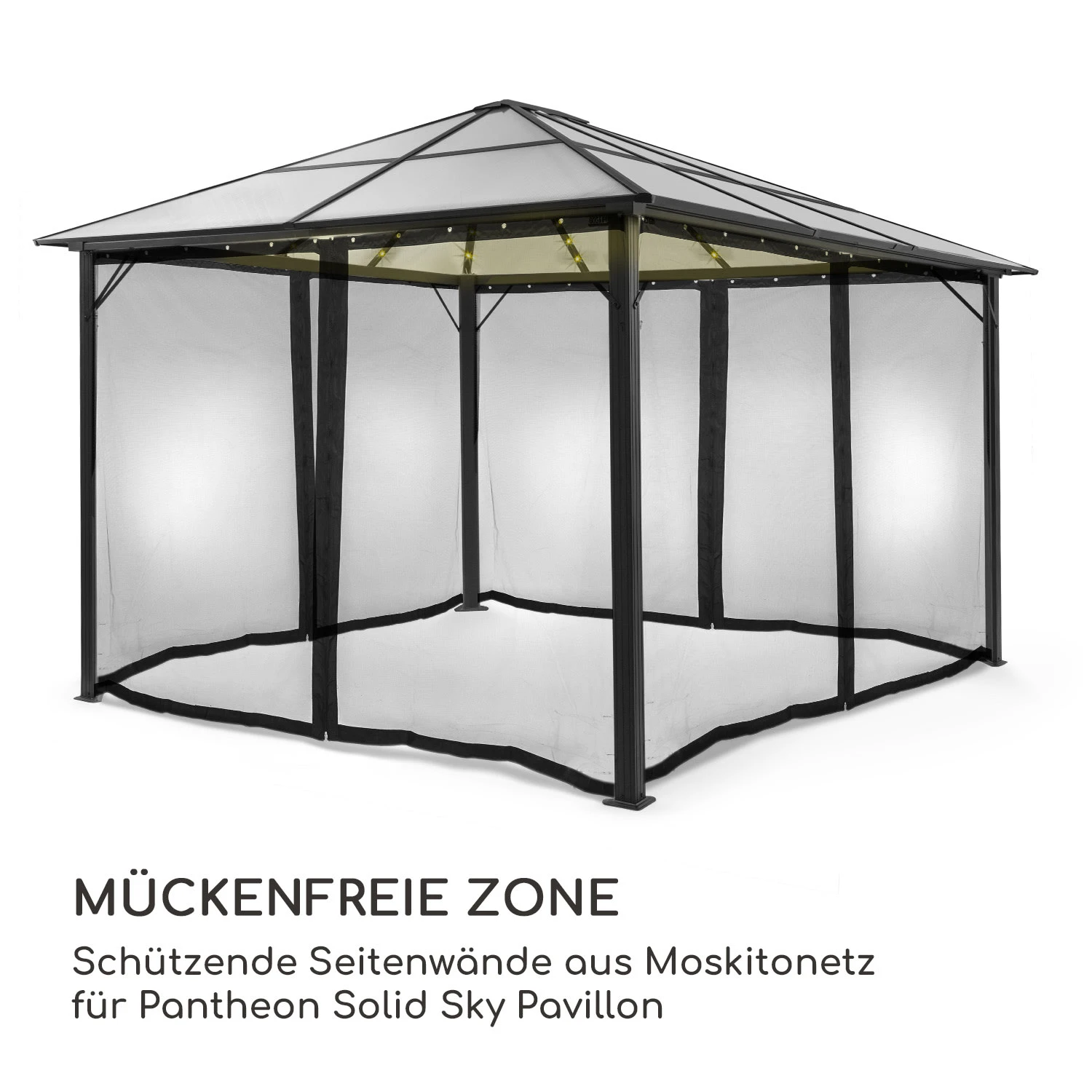 Pantheon Solid Sky Ambient Solar Seitenwände 3x4m Moskito – Bild 3