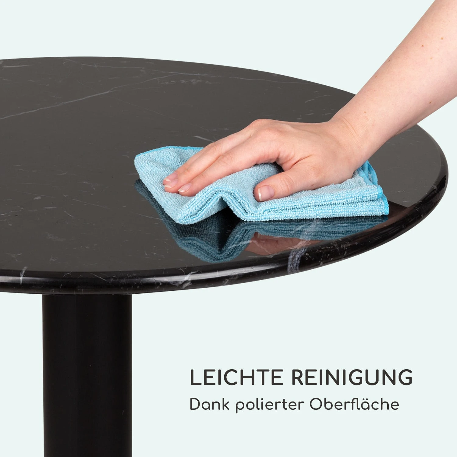 Patras Pearl Bistro-Tisch Jugendstil Marmor Ø 60 Cm H 75 Cm Gusseisern – Bild 4