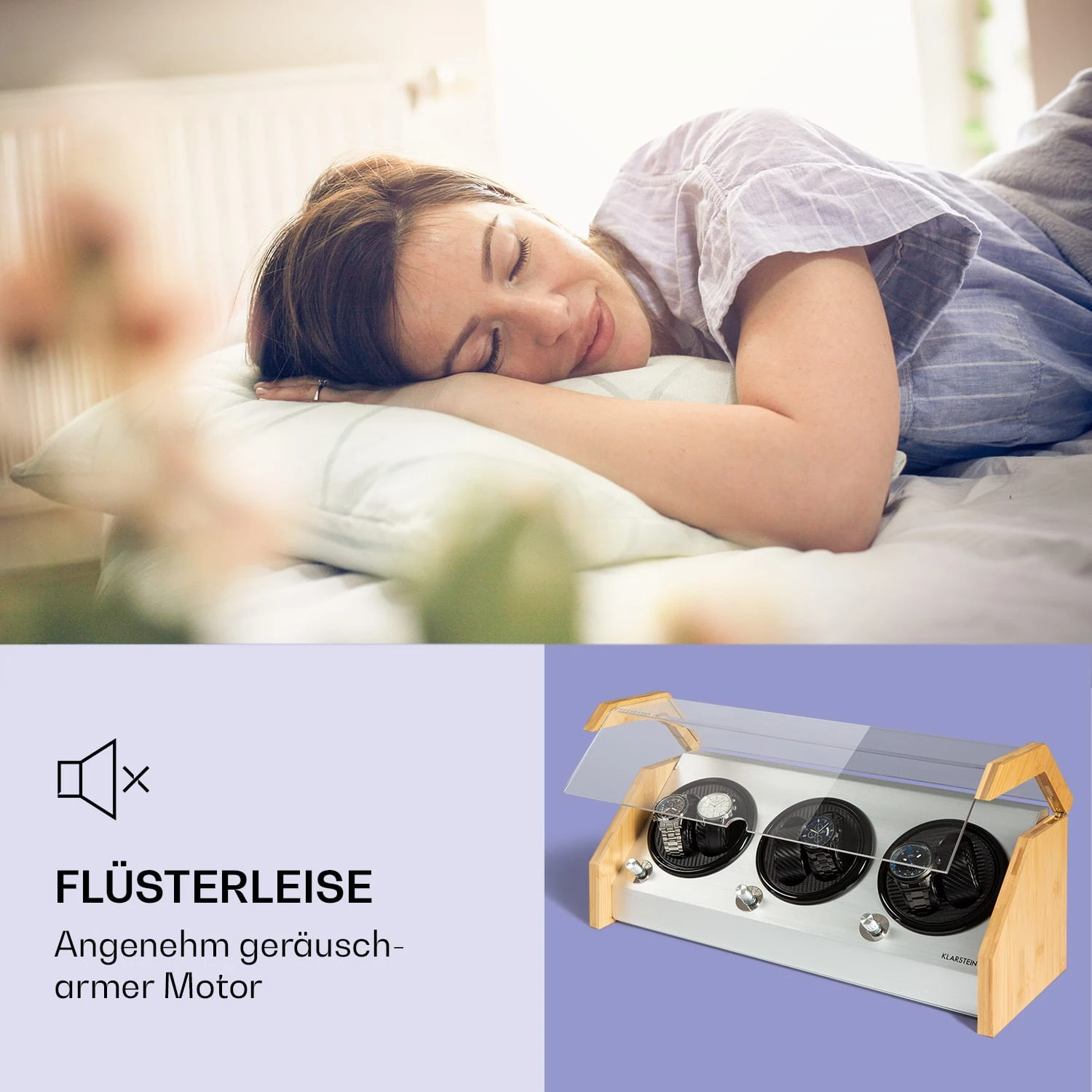 Garonne 6 Uhrenbeweger 6 Uhren 3 Geschwindigkeiten 4 Modi Bambus – Bild 4