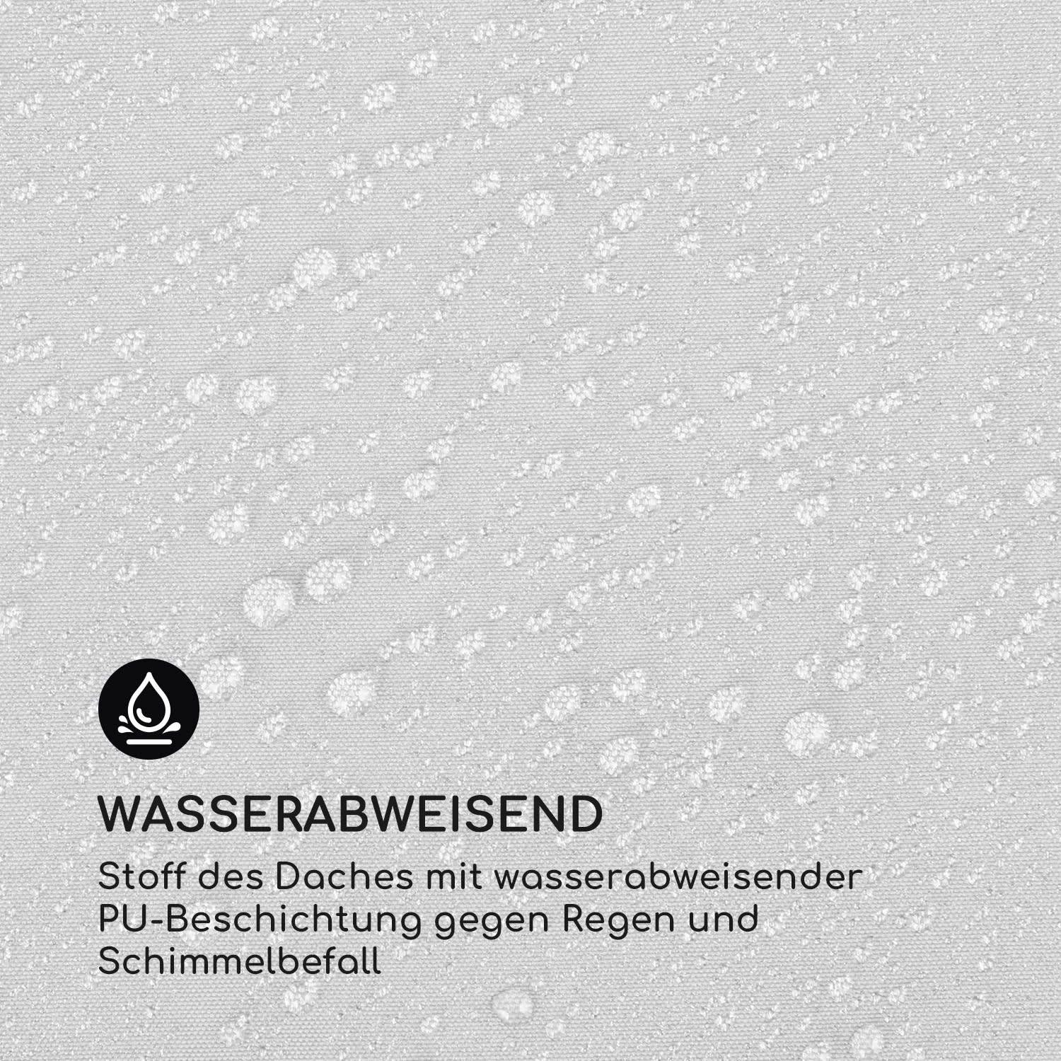 Pantheon Cortina Pergola Ersatzdach 200 G/m² Polyester-Tuch 3x6 M Inkl. Seilzug – Bild 5