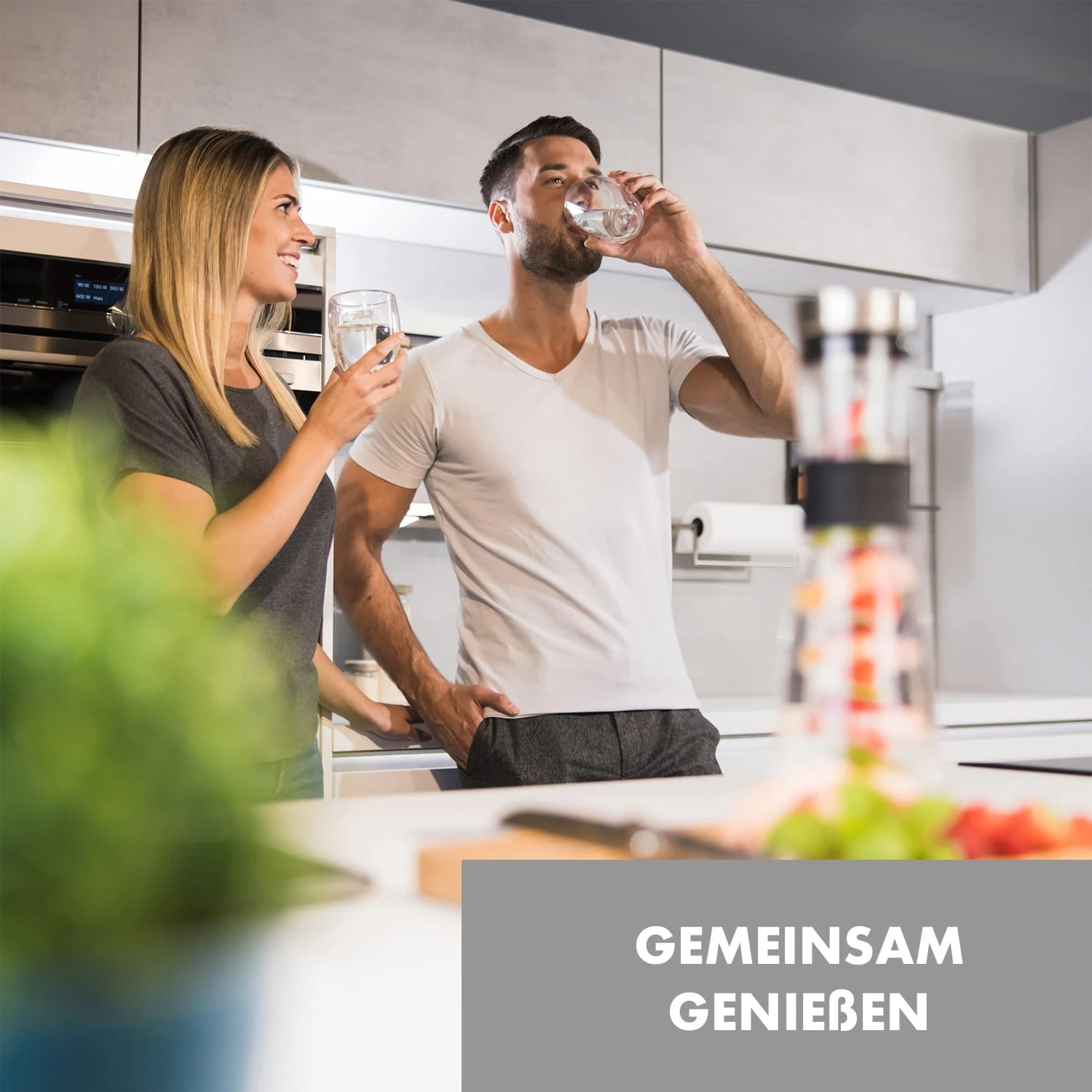 Glaswerk Sile Karaffe 1 Liter Borosilikatglas Fruchtspieß Mit Stopper – Bild 6