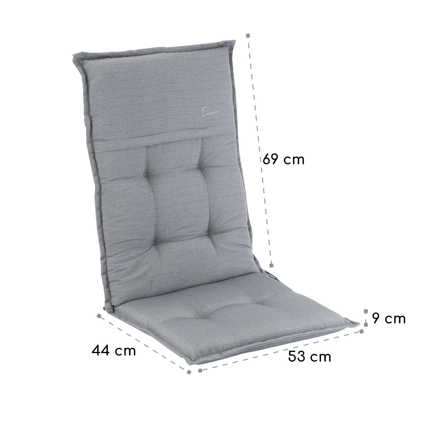 Coburg Polsterauflage Sesselauflage Gartenstuhl Polyester 53x117x9cm – Bild 5