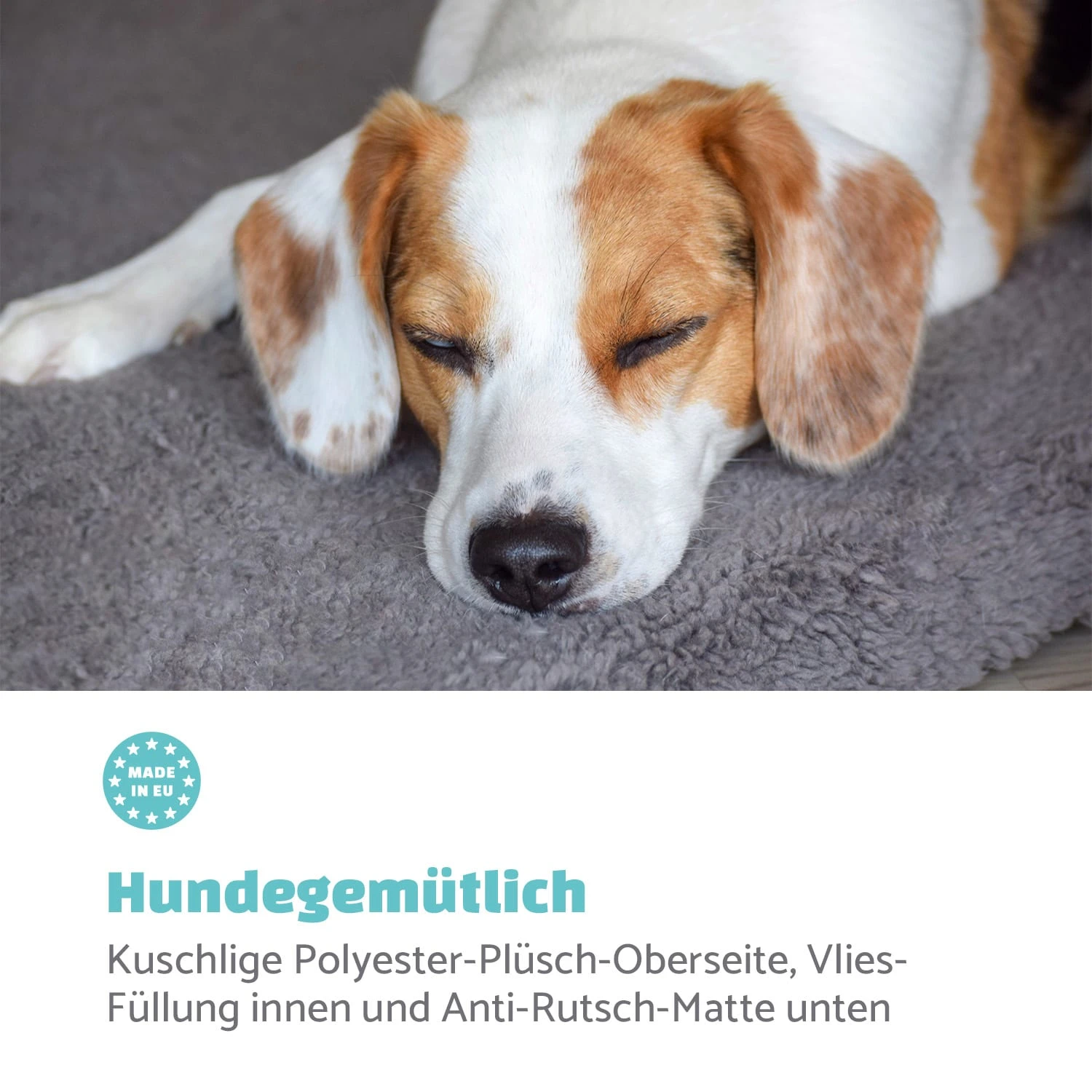 Finn Hundebett Waschbar Rutschfest Atmungsaktiv PE / Vlies Größe S – Bild 3