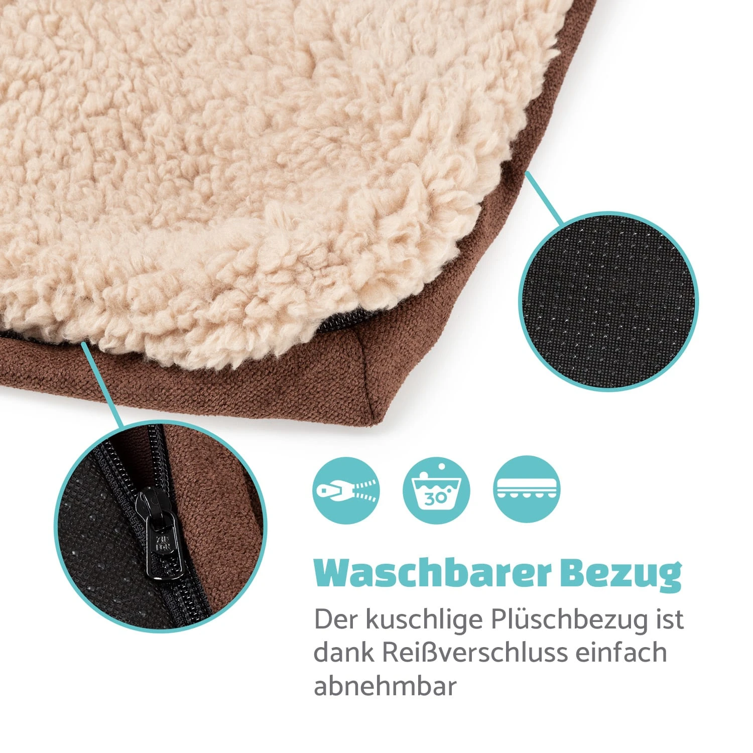 Balu L Hundebett Ersatzbezug Waschbar Rutschfest Atmungsaktiv Größe XL – Bild 2