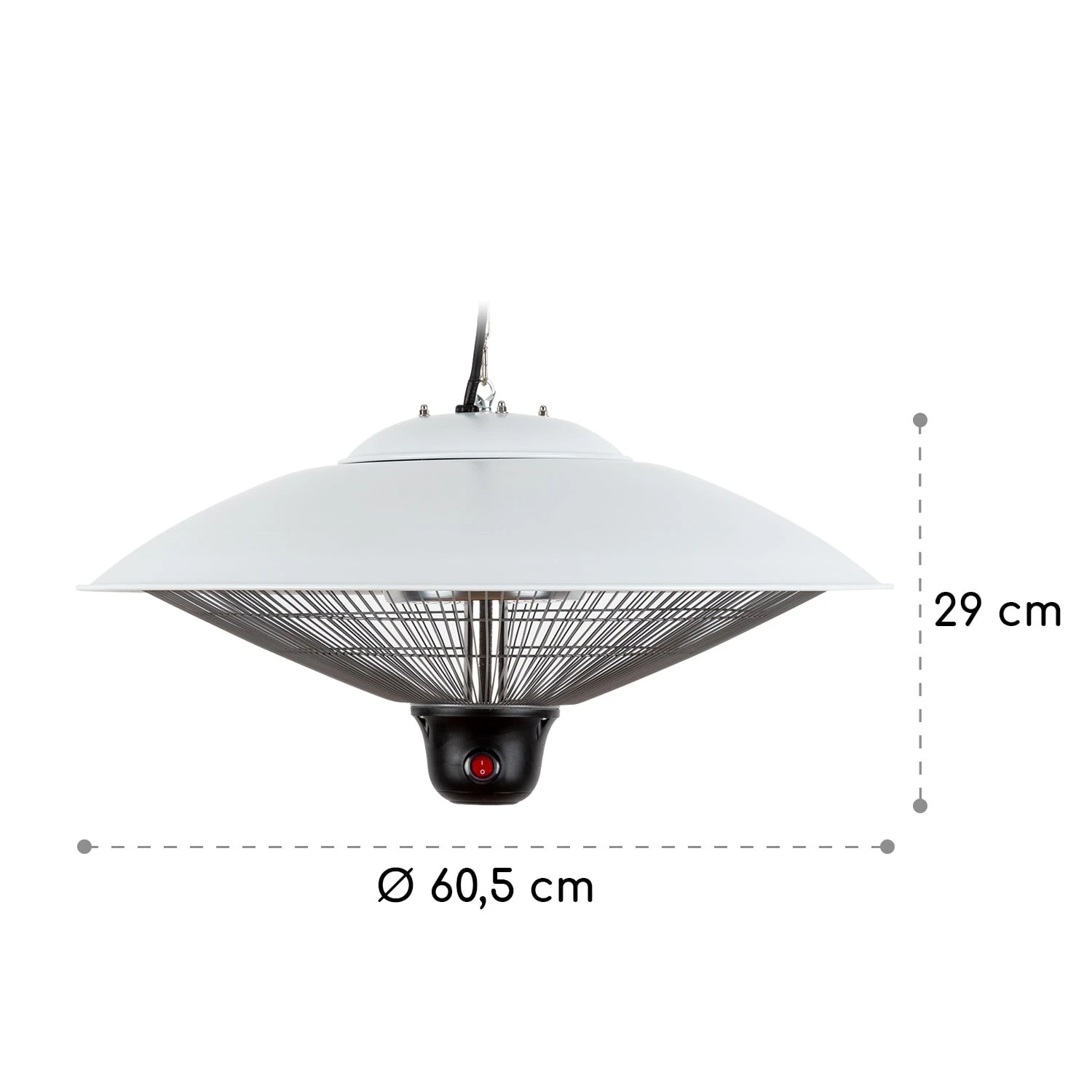 Heizsporn Deckenheizstrahler 60,5 Cm (Ø) LED-Lampe Fernbedienung – Bild 7