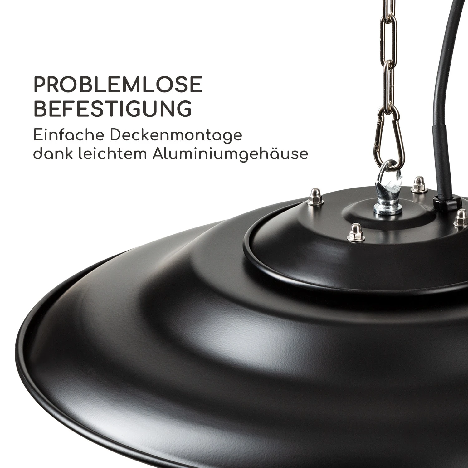 Hitzkopf Infrarot-Deckenheizstrahler Halogen-Heizröhre 2 Stufen 750/1500 W – Bild 6