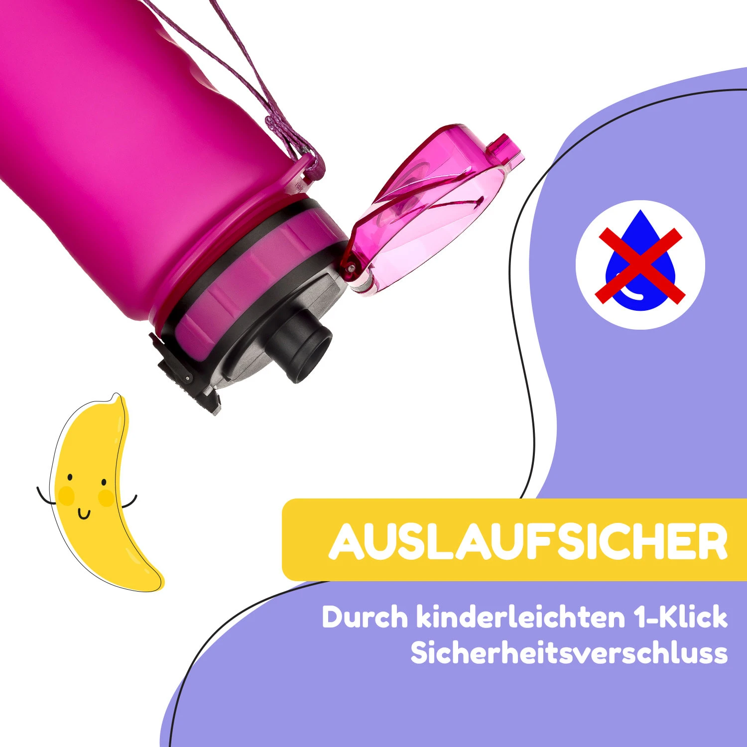 Schmatzfatz Trinkflasche Sportflasche 500 Ml 24 Cm Tritan – Bild 3