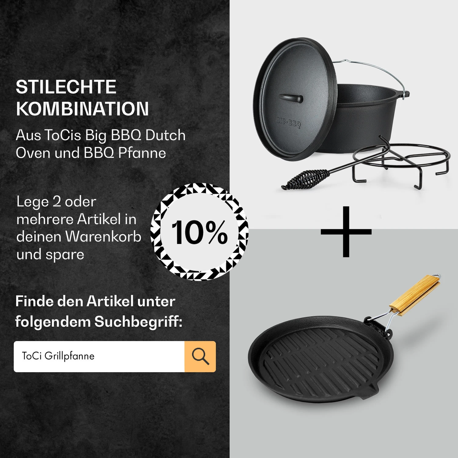 Galloway Dutch Oven 9.0 BBQ-Topf Gusseisen Größe L / 9 Qt – Bild 7