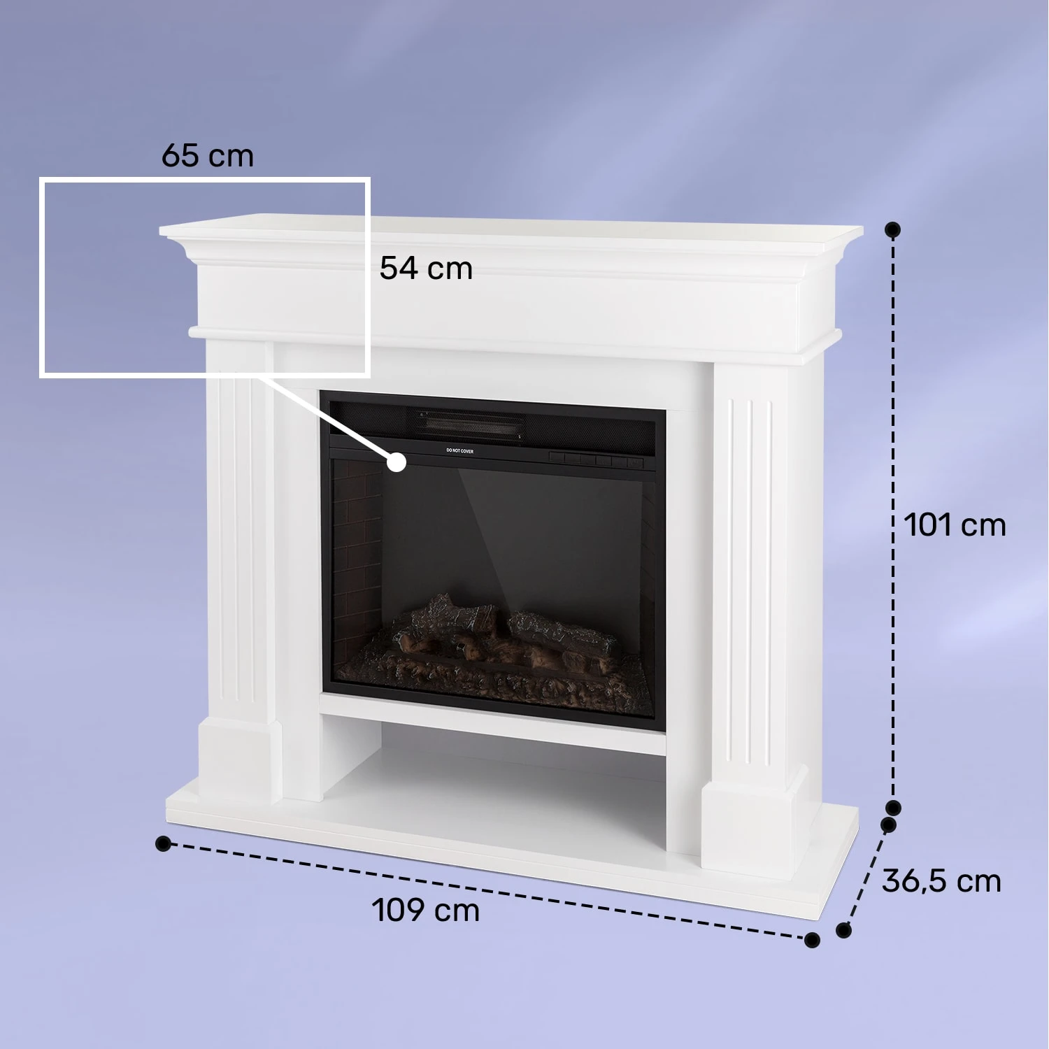 Las Pilas Elektrokamin Heizlüfter 900/1800W Wochentimer Fernbedienung – Bild 8