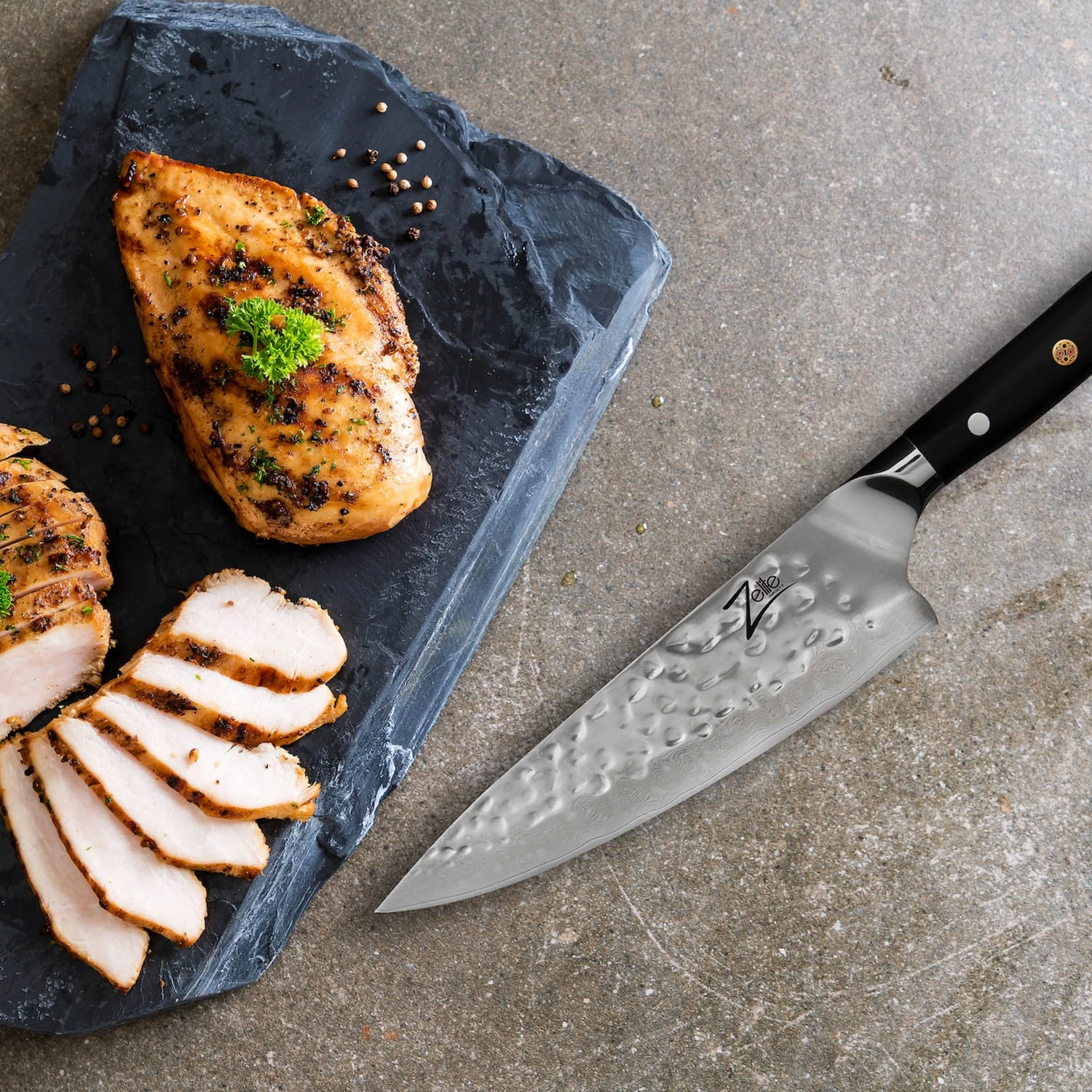 Alpha-Royal Japanese Serie 8" Chefkochmesser Damaszener-Stahl 67-lagig – Bild 3