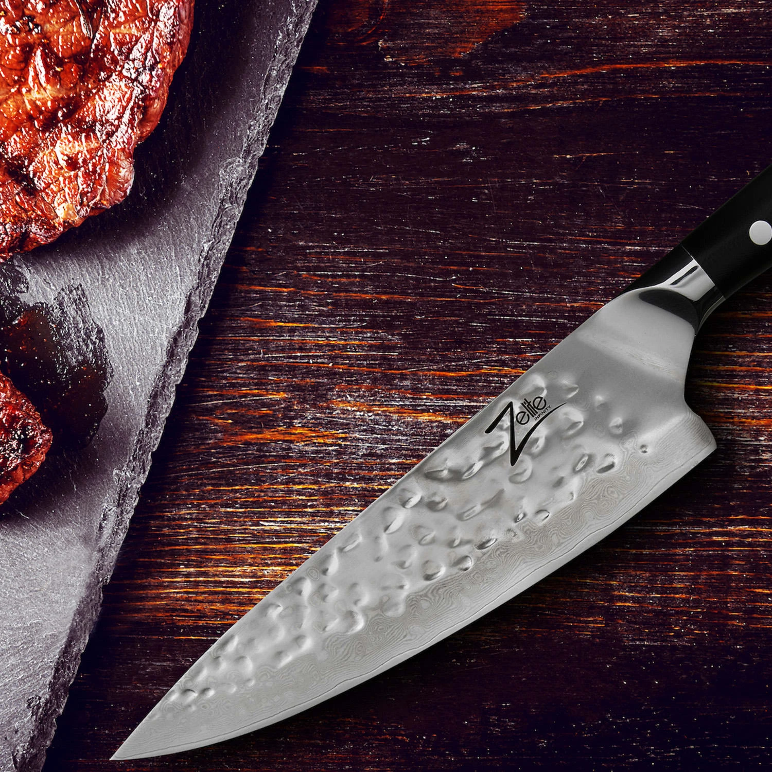 Alpha-Royal Japanese Serie 8" Chefkochmesser Damaszener-Stahl 67-lagig – Bild 5