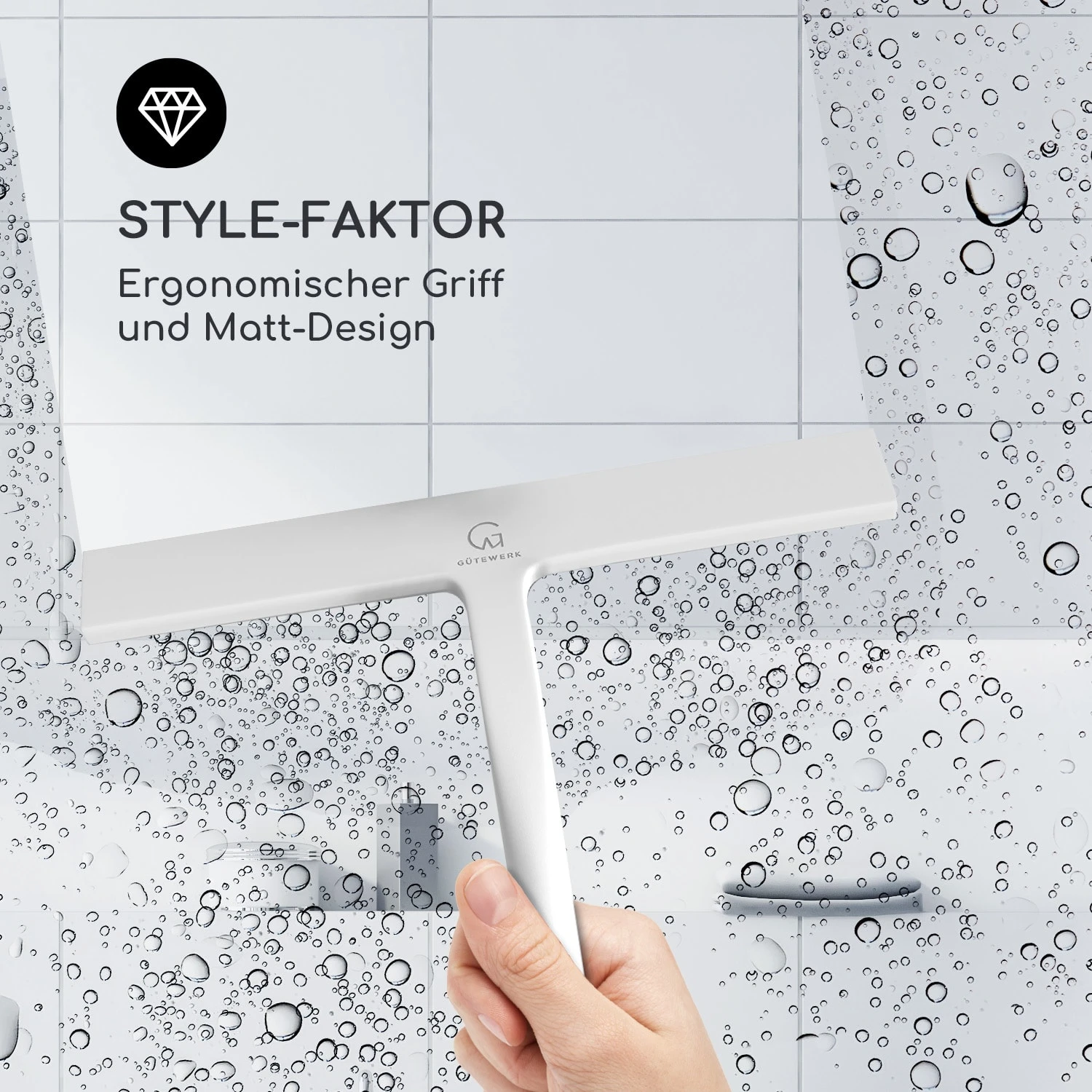 Blaze Duschabzieher 23 Cm Silikonumhüllung Edelstahlkern Modernes Design – Bild 3