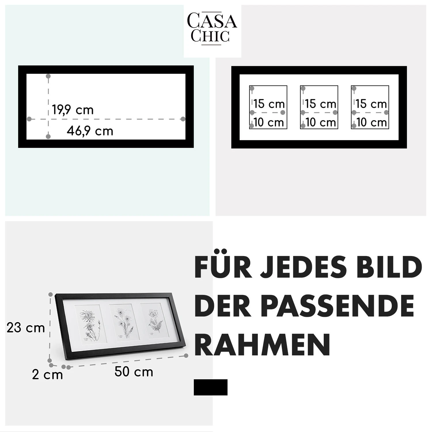Moorgate Bilderrahmen Rechteckig 3er-Rahmen 15 X 10 Cm Passepartout Holz – Bild 5