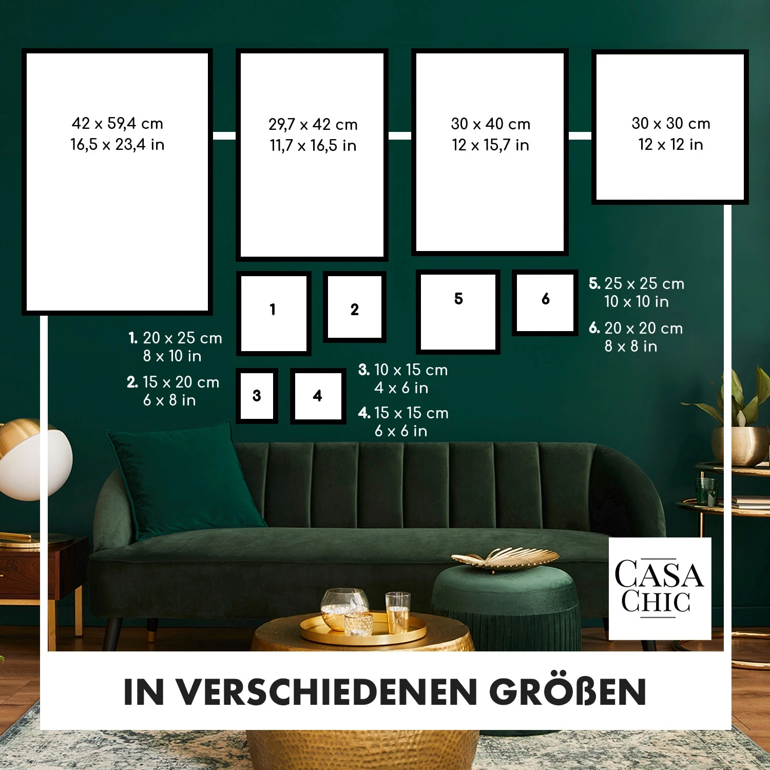 Moorgate Bilderrahmen Rechteckig 3er-Rahmen 15 X 10 Cm Passepartout Holz – Bild 6