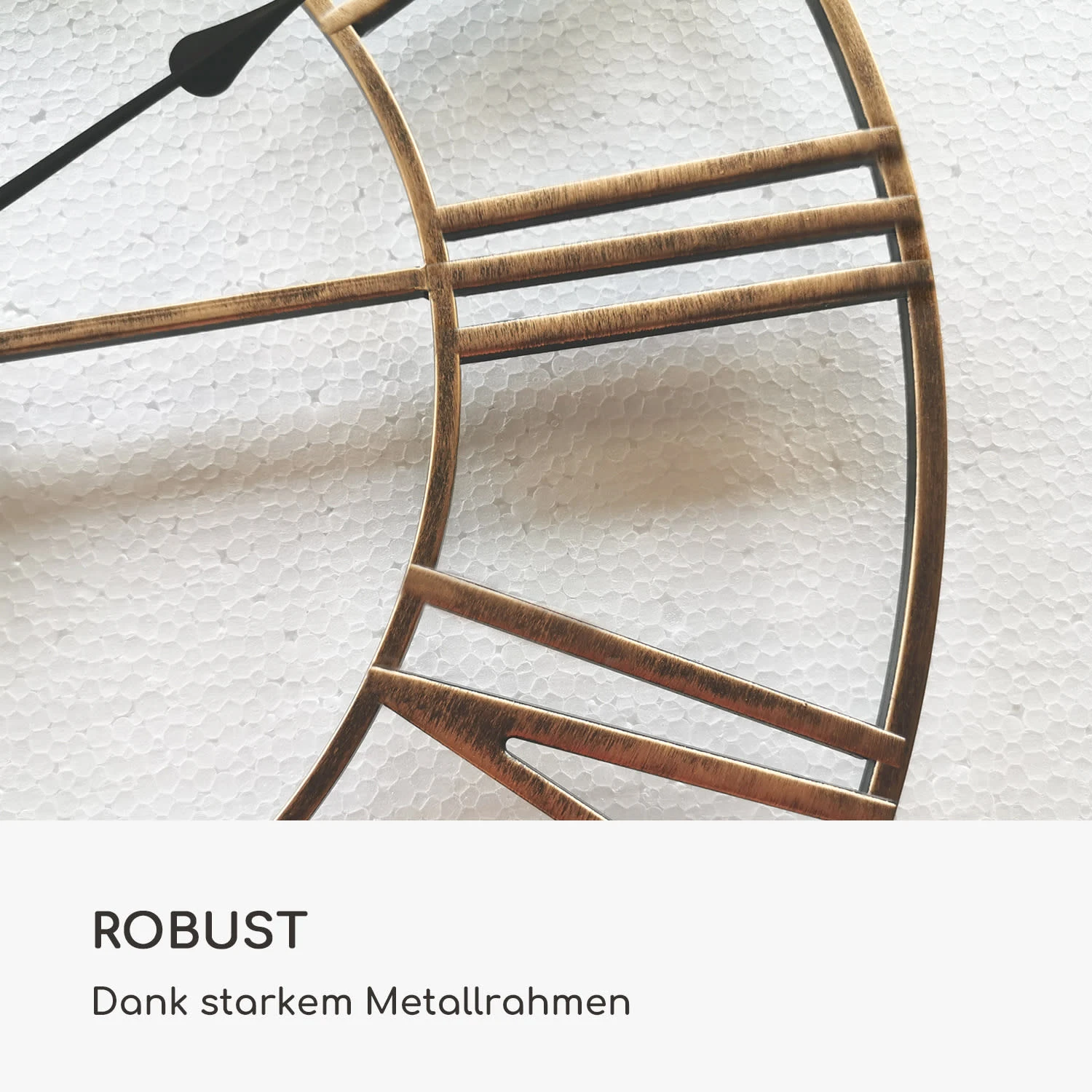 Queensway 80 Wanduhr Metallrahmen Geräuschlos Ø 76 Cm – Bild 3