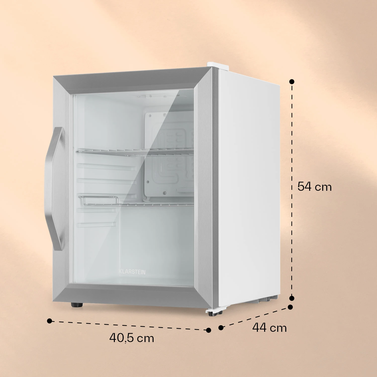 Beersafe M Crystal White Kühlschrank 33 Ltr 2 Böden Glastür Edelstahl – Bild 5