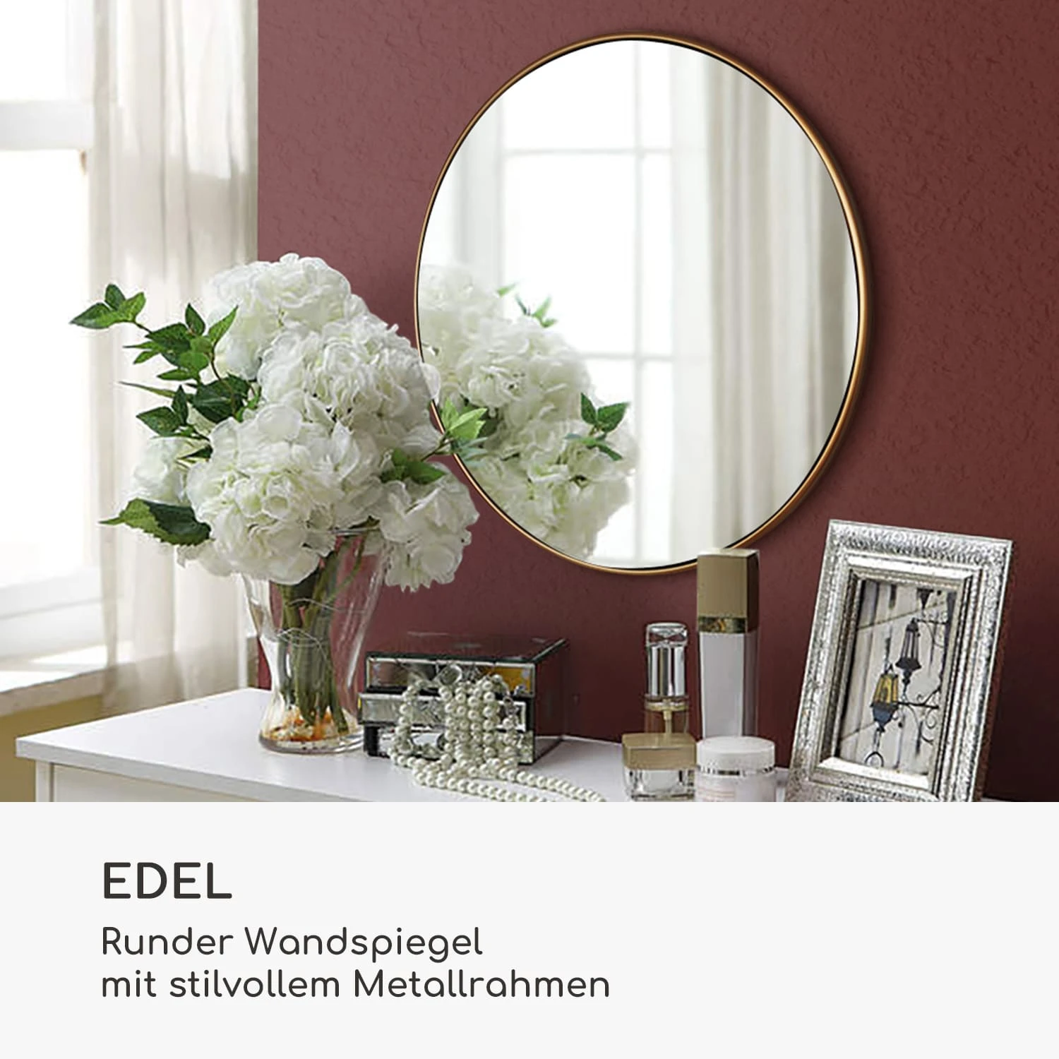 Fournier Wandspiegel Metallrahmen Rund Ø 40 Cm – Bild 2