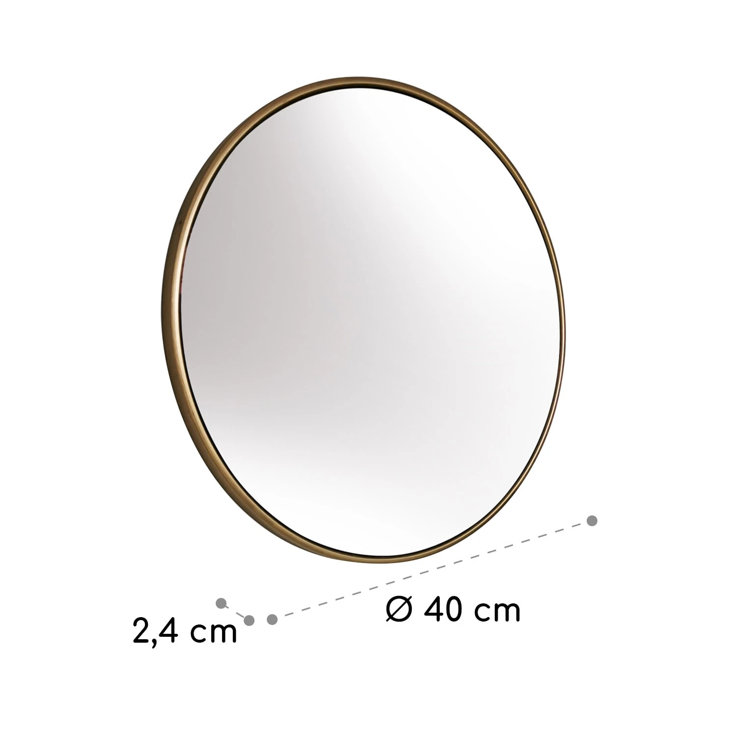 Fournier Wandspiegel Metallrahmen Rund Ø 40 Cm – Bild 6