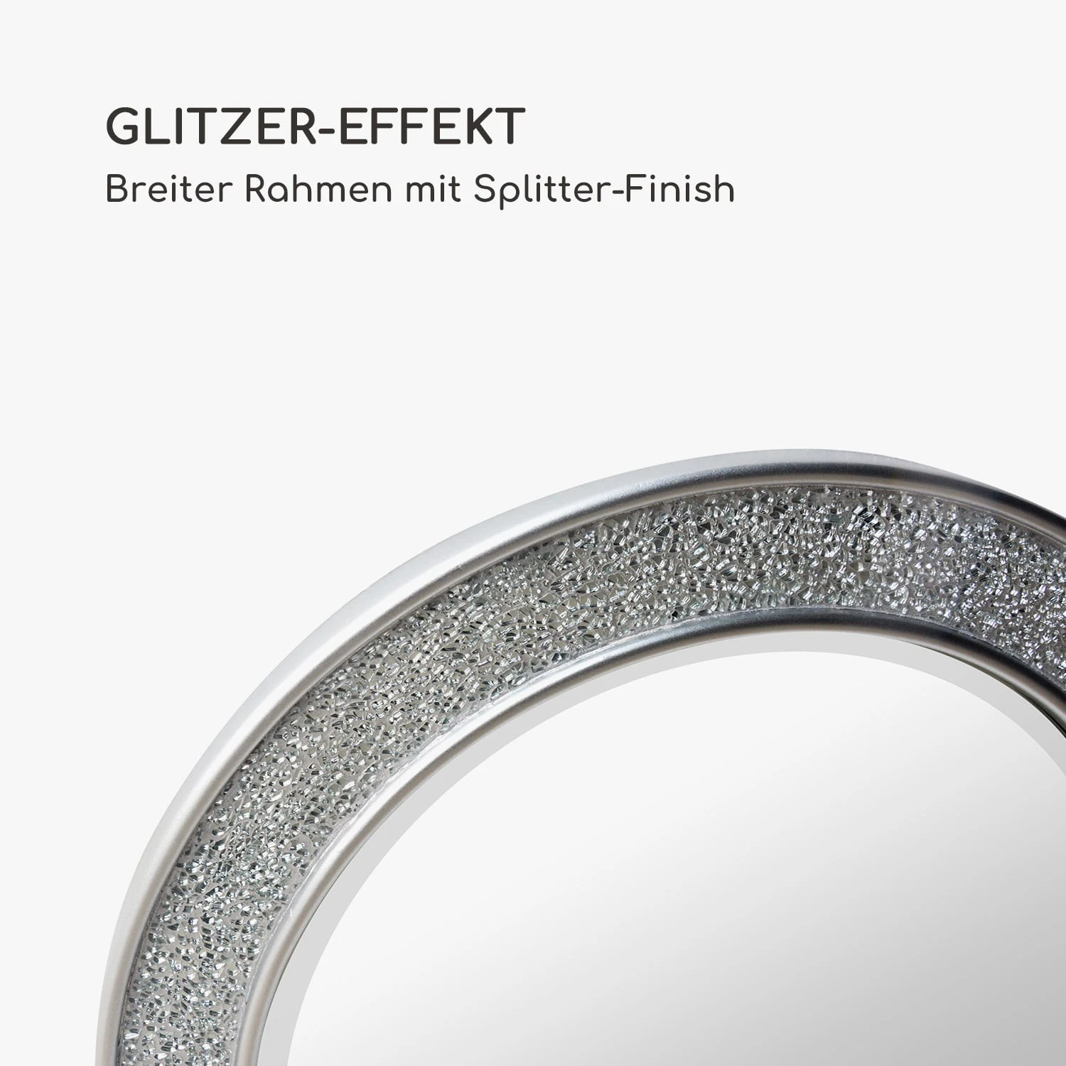 Cheyne Wandspiegel Holzrahmen Rund Ø 60 Cm Mosaik-Design – Bild 5