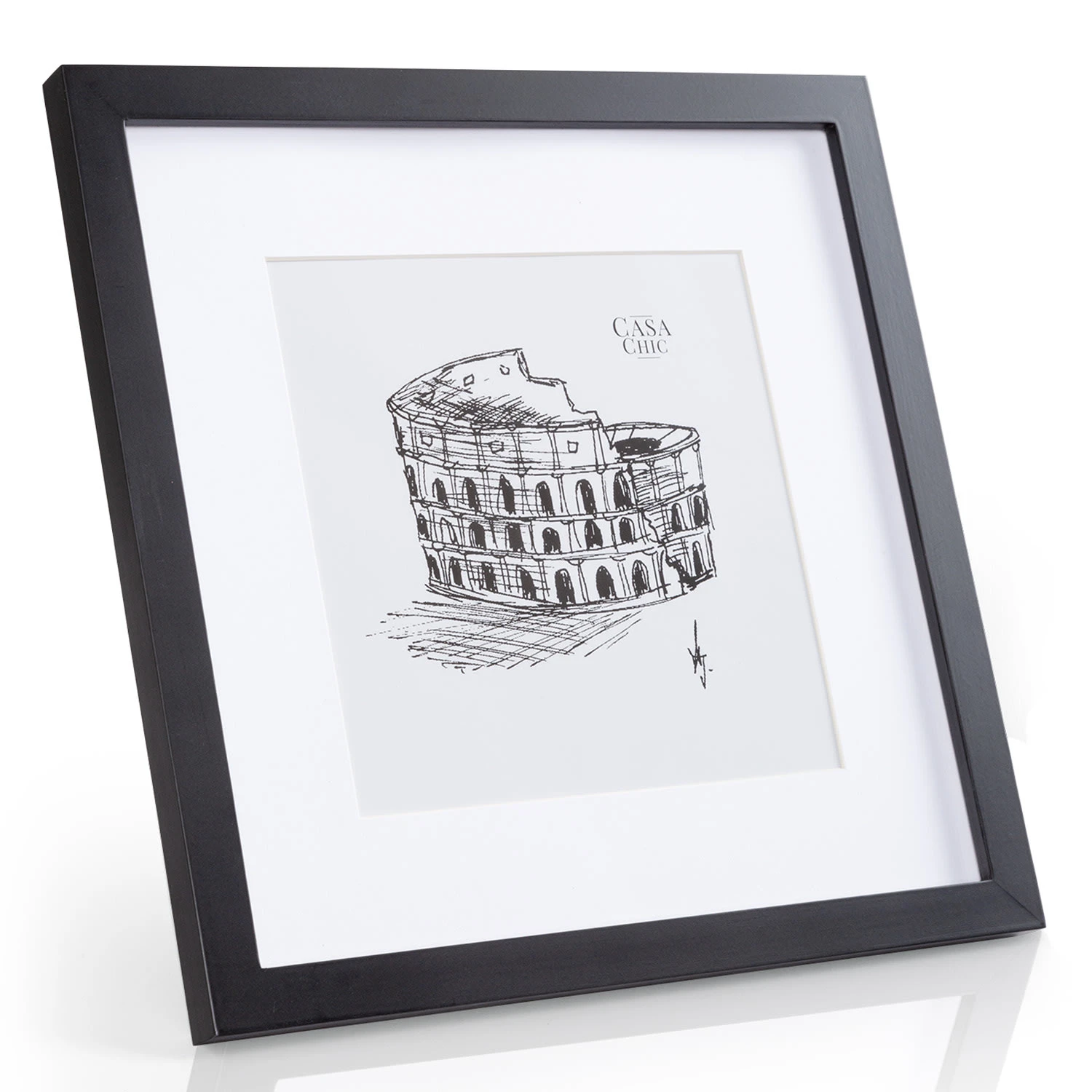 Cannon Bilderrahmen Quadratisch 30 X 30 Cm Fotos Passepartout Echtholz