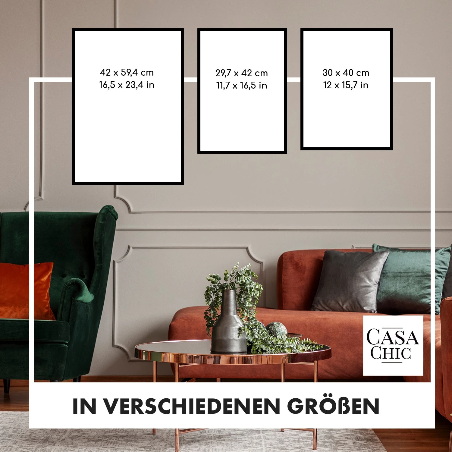 Finsbury Bilderrahmen Rechteckig DIN A3 Fotos Passepartout Plexiglas – Bild 6