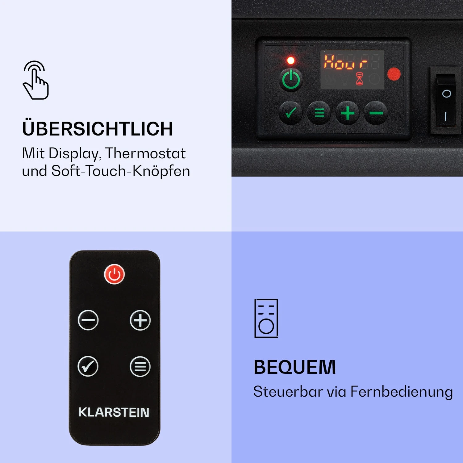 Dukono Elektrokamin 1800 W LED-Flammen Heizlüfter Timer Holzfach – Bild 5