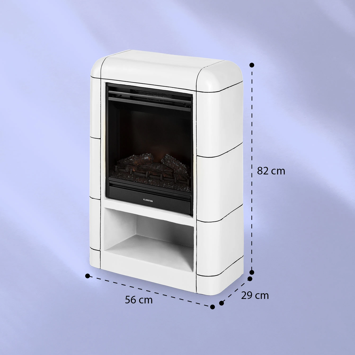 Dukono Elektrokamin 1800 W LED-Flammen Heizlüfter Timer Holzfach – Bild 7