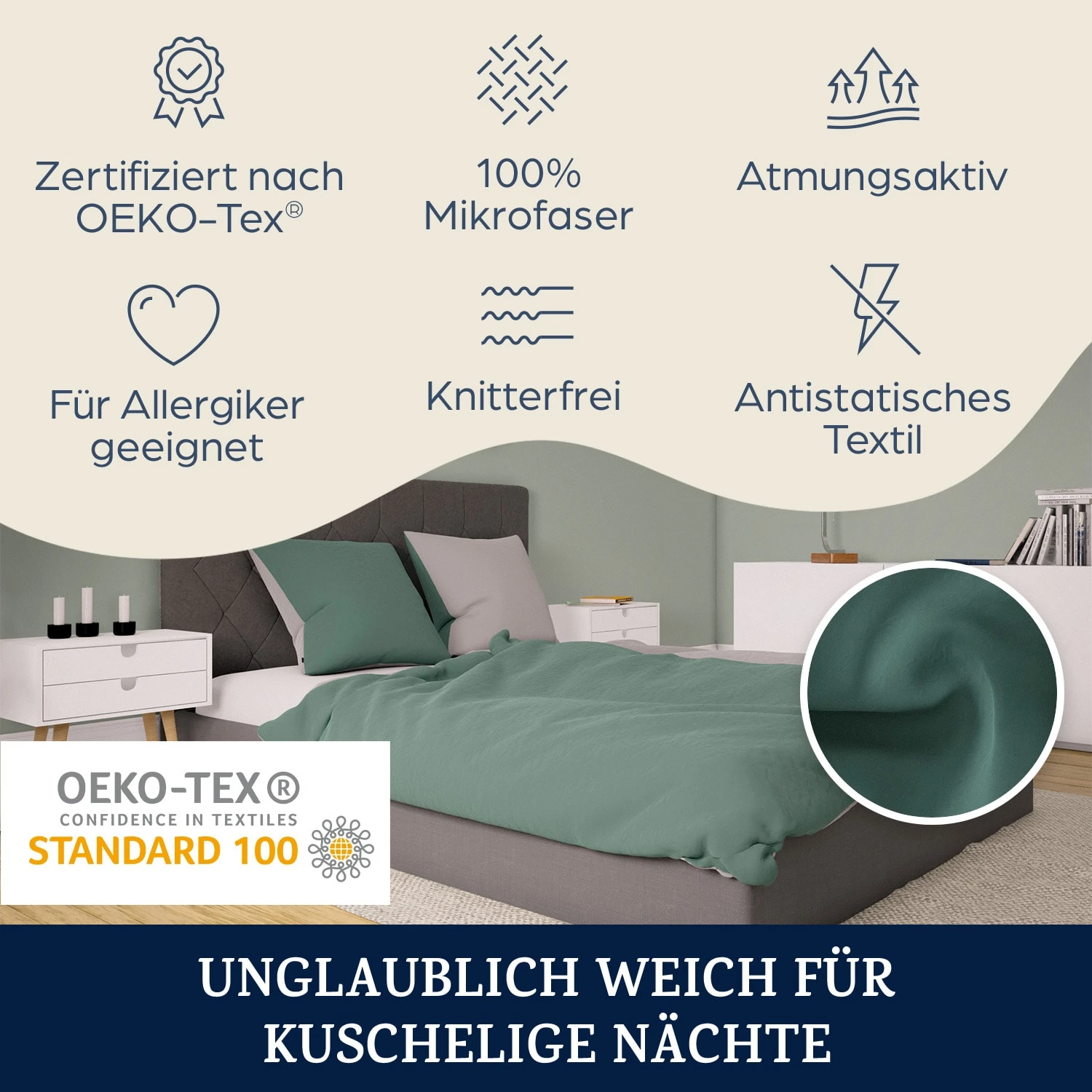 Soft Wonder-Edition Bettwäsche 200x200 Cm Mikrofaser – Bild 2