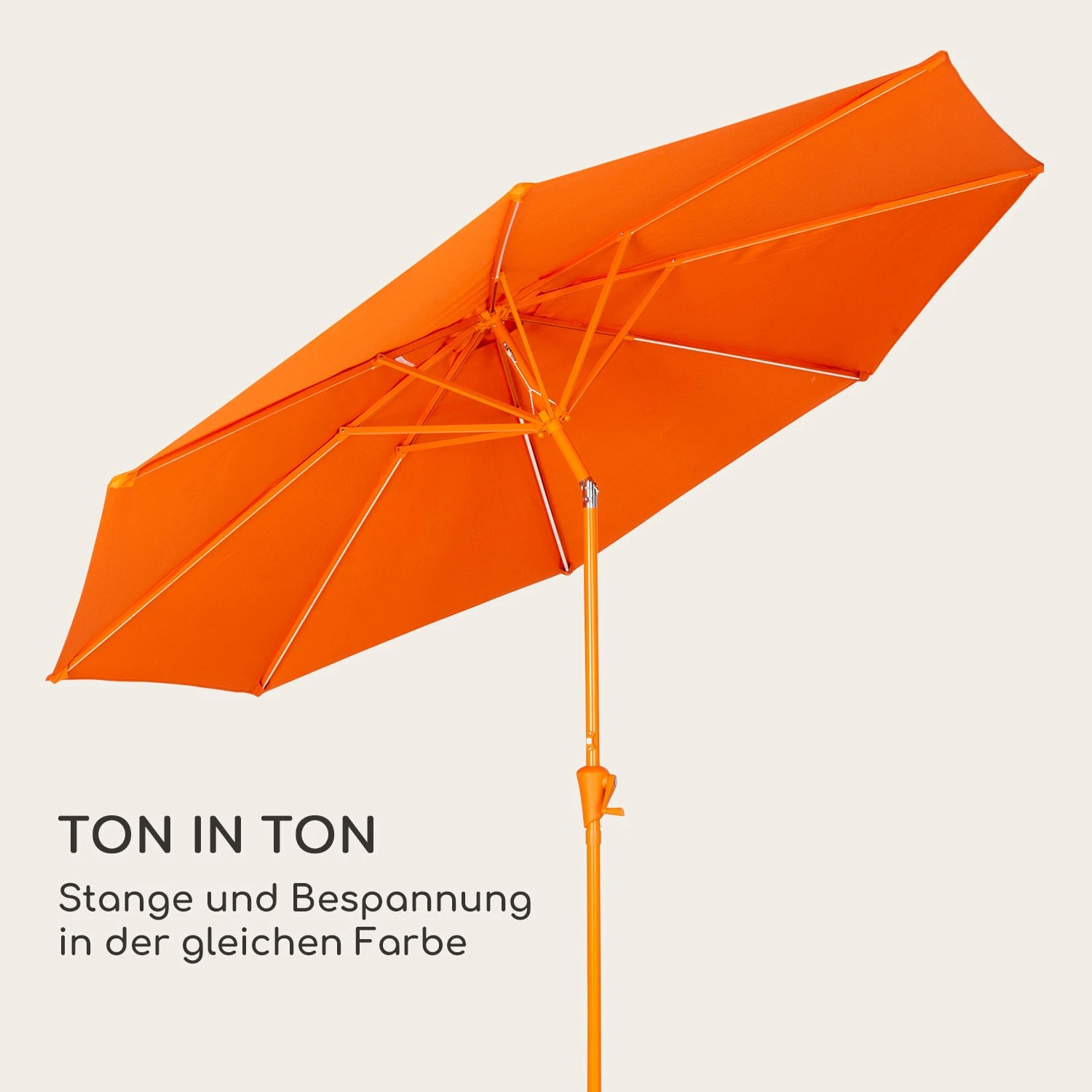 Blumfeldt Calais Sonnenschirm LED Aluminium-Rahmen Polyester-Bespannung UV 50 – Bild 8