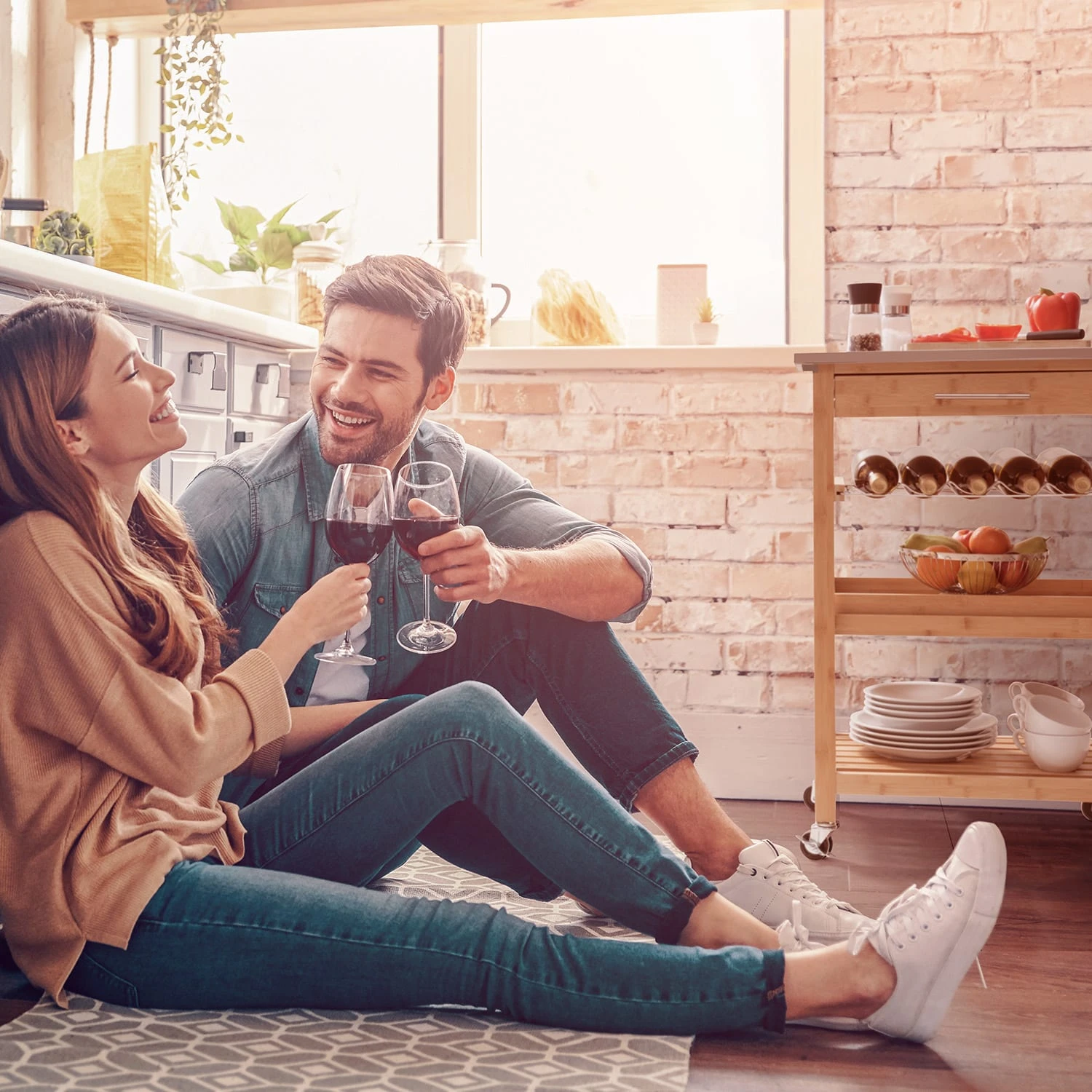 Vermont Servierwagen Küchenwagen 5 Etagen Holz Edelstahl Mobil – Bild 2