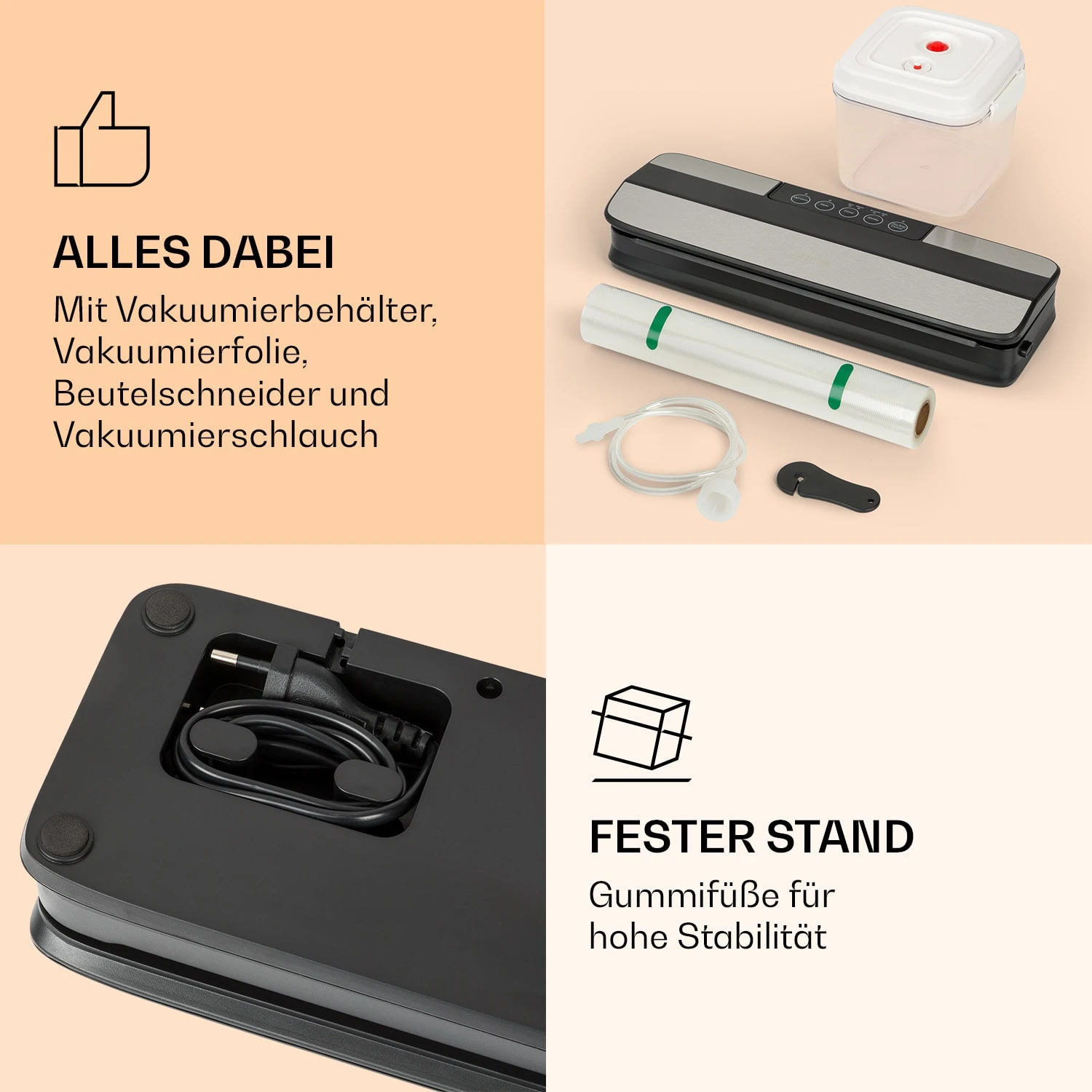 Forli Vakuumierer 75 KPa Inkl. Behälter Beutel Vakuumierschlauch – Bild 7