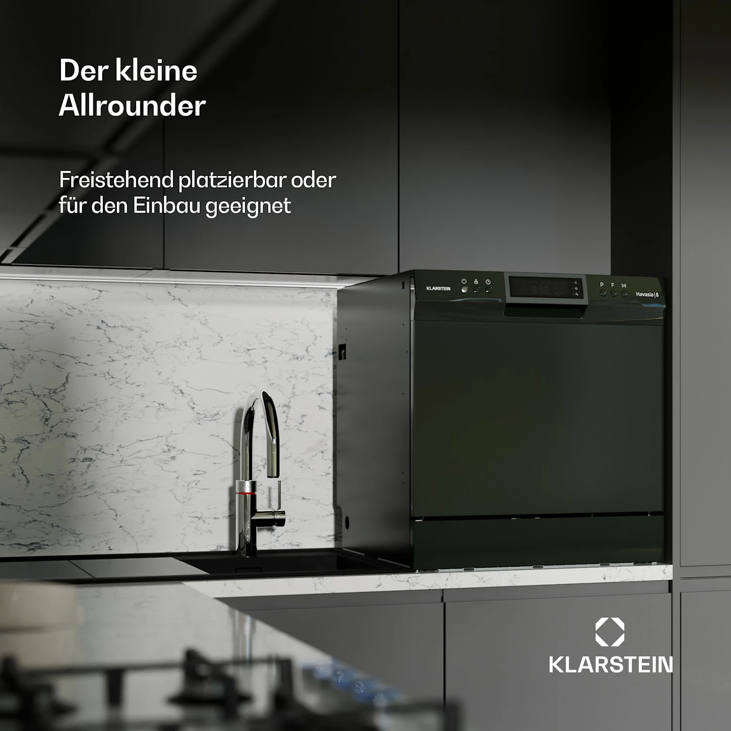 Havasia UV 8 Neo Tischgeschirrspüler UV-Licht Freistehend / Einbau 1380W – Bild 3