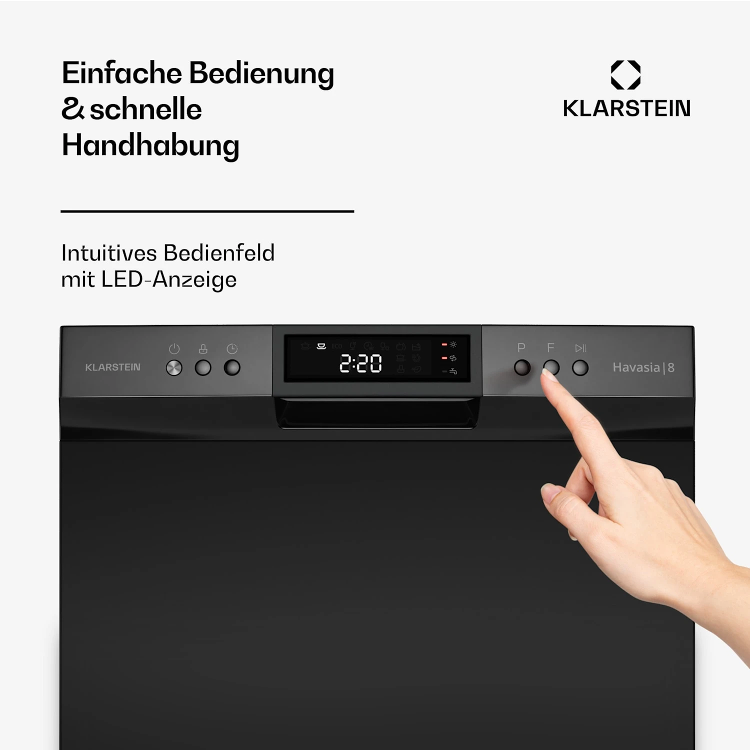 Havasia UV 8 Neo Tischgeschirrspüler UV-Licht Freistehend / Einbau 1380W – Bild 4