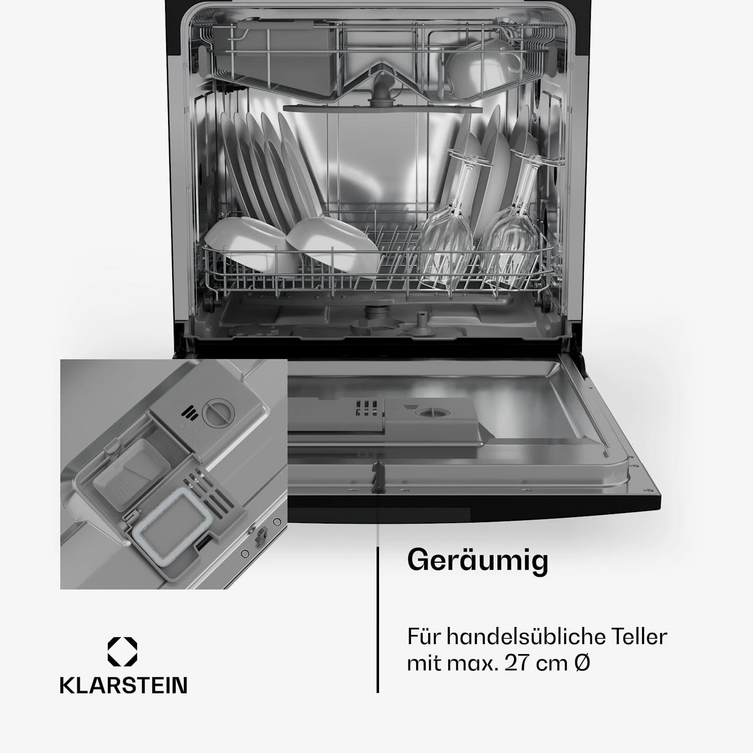 Havasia UV 8 Neo Tischgeschirrspüler UV-Licht Freistehend / Einbau 1380W – Bild 6