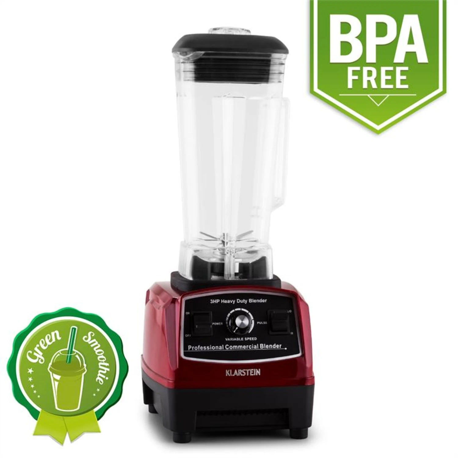 Herakles 2G Standmixer Rot Mit Cover 1200W 1,6 PS 2 Liter BPA-frei – Bild 2