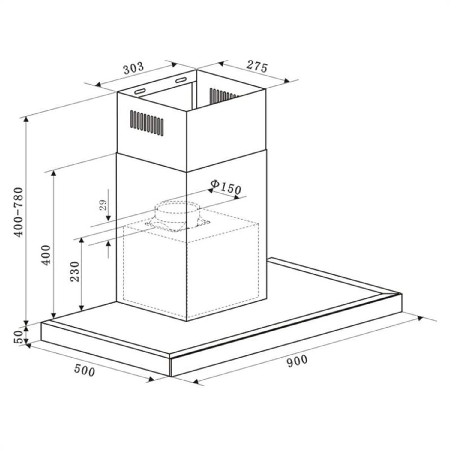Bon Vivant Blanc Dunstabzugshaube Umluftset Aktivkohlefilter Weiß – Bild 6