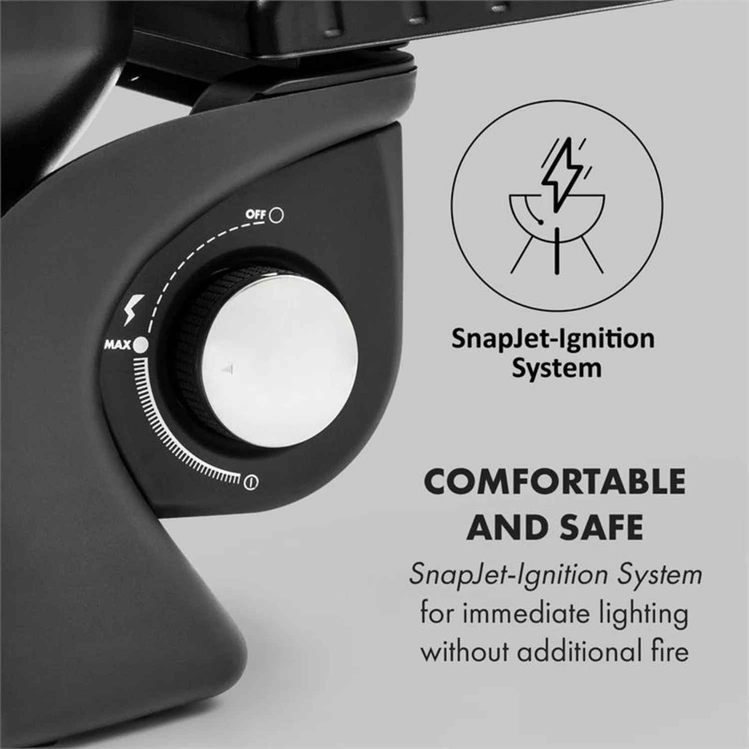 Parforce One Gasgrill 3,5kW 12000BTU Grilltisch Gasschlauch Schwarz – Bild 8